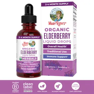 MaryRuth's Elderberry Drops - USDA Organic Elderberry Liquid Drops - Immune Support Supplement - Vegan - Non-GMO - Gluten Free - 1 Fl Oz